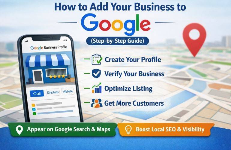 Business owner managing Google Business Profile details and online business listings
