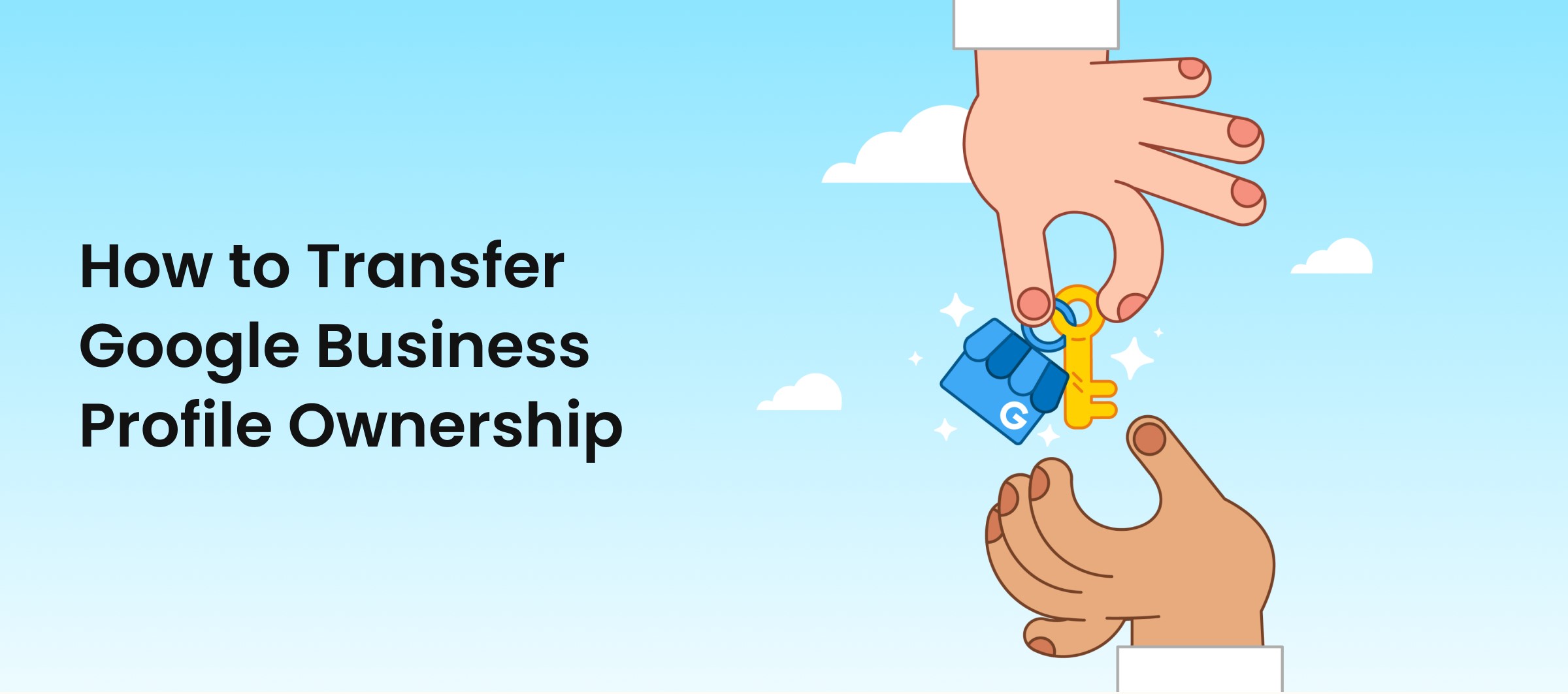 Business owners reviewing documents to transfer Google Business Profile ownership and manage listing access