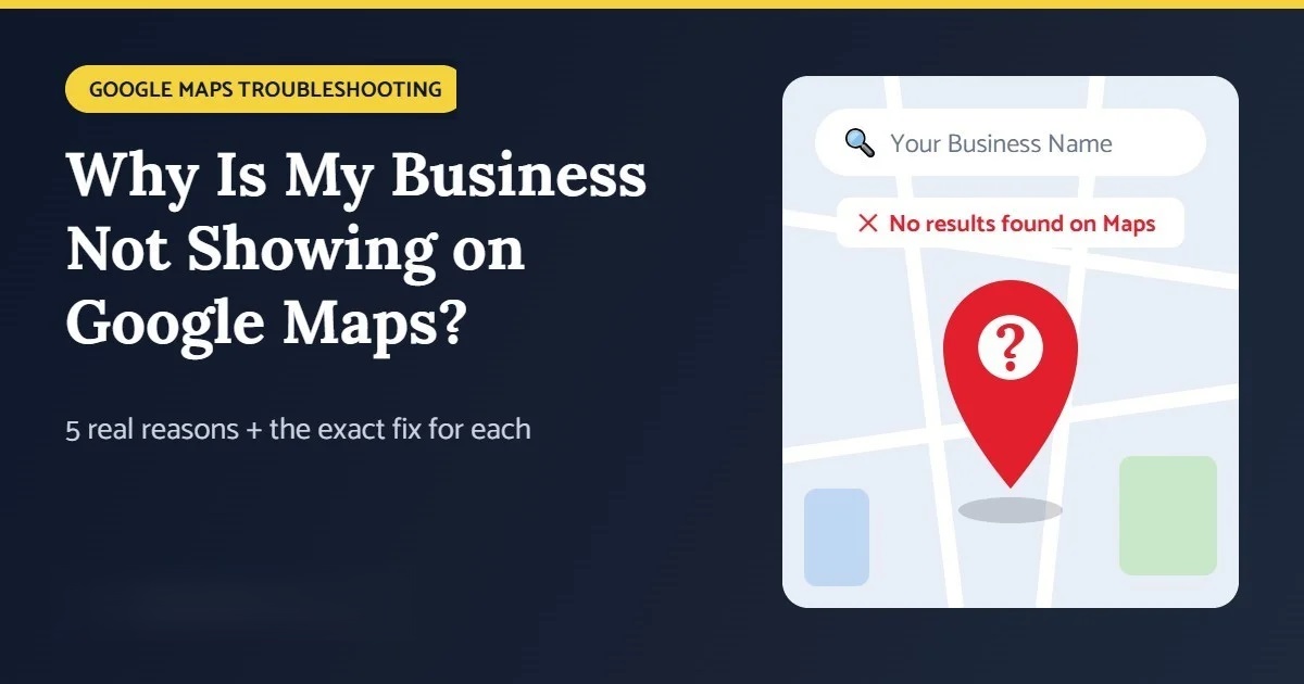 Google Business Profile visibility issues and troubleshooting a missing business listing on Google Maps